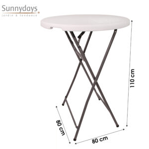 Table mange-debout pliable