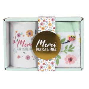 Coffret bougies et chaussettes » Merci pour cette année ! »