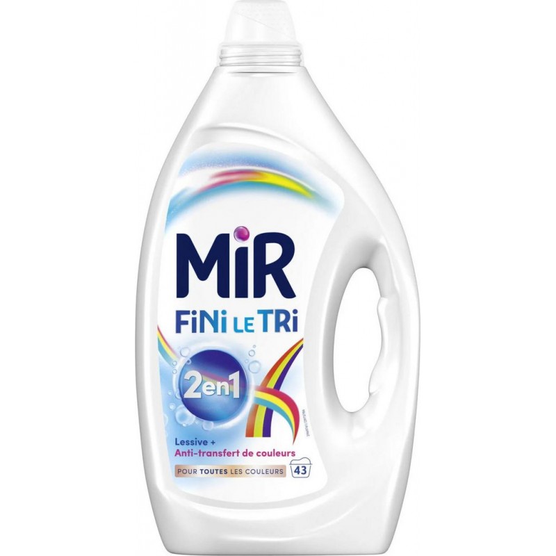 Mir Lessive Liquide Couleurs – Fini le Tri